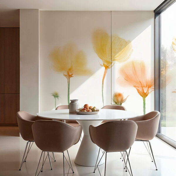 Група квітів зі світлом