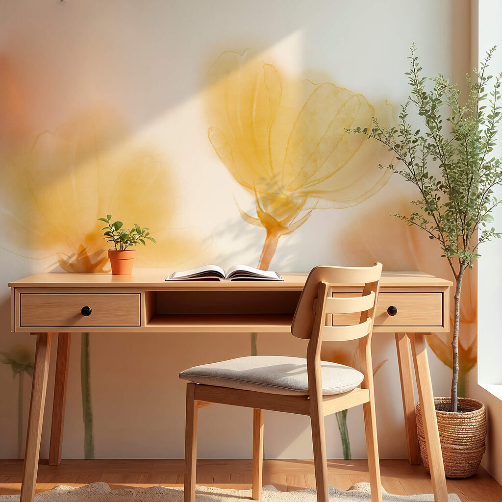 Група квітів зі світлом