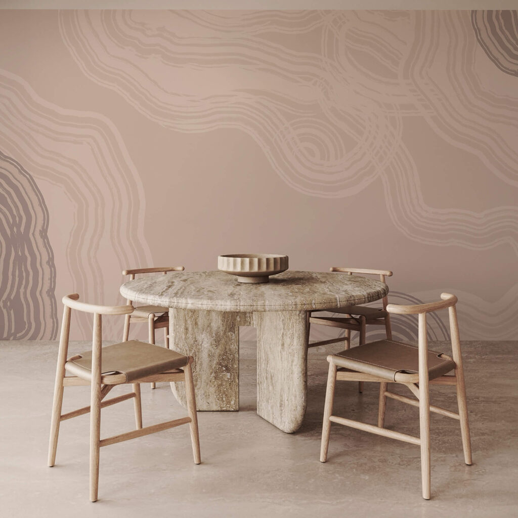 Лінії, що плавно перетікають у ніжних землистих тонах