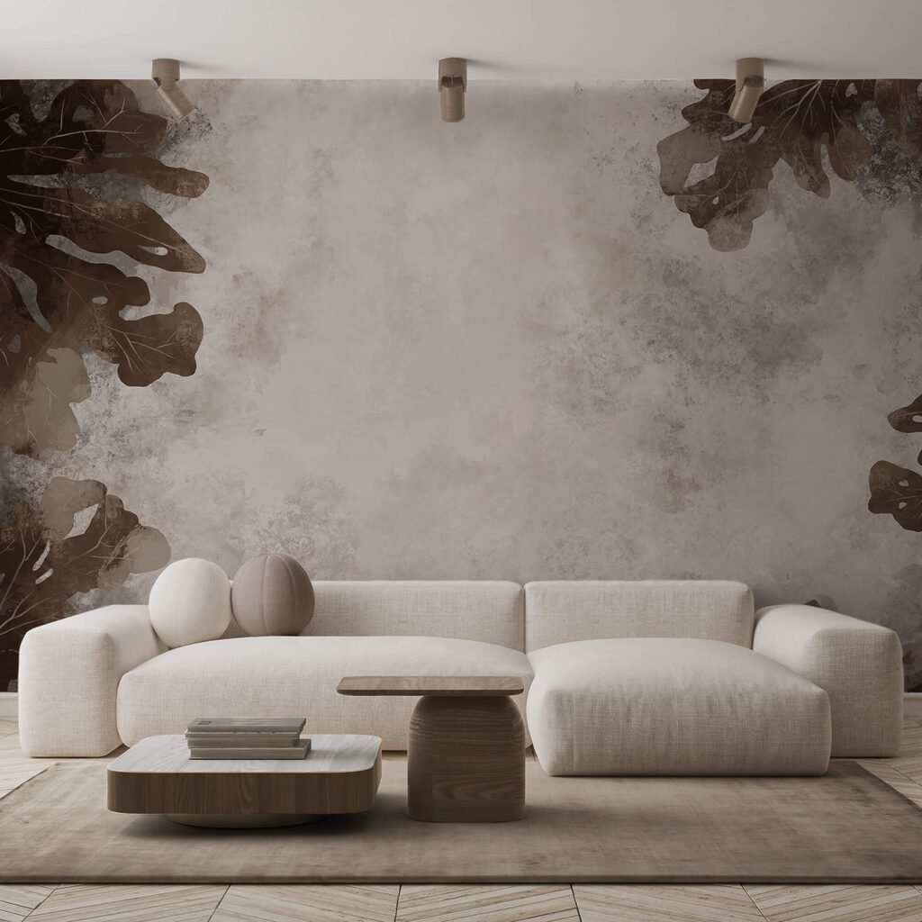 Коричневе листя на білому тлі Коричневе листя на білому тлі