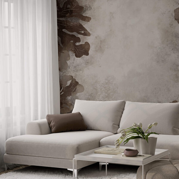 Коричневе листя на білому тлі Коричневе листя на білому тлі