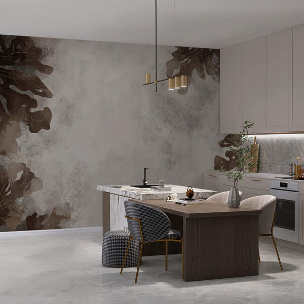 Коричневе листя на білому тлі Коричневе листя на білому тлі