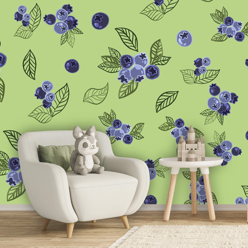 Візерунок із чорниці та листя