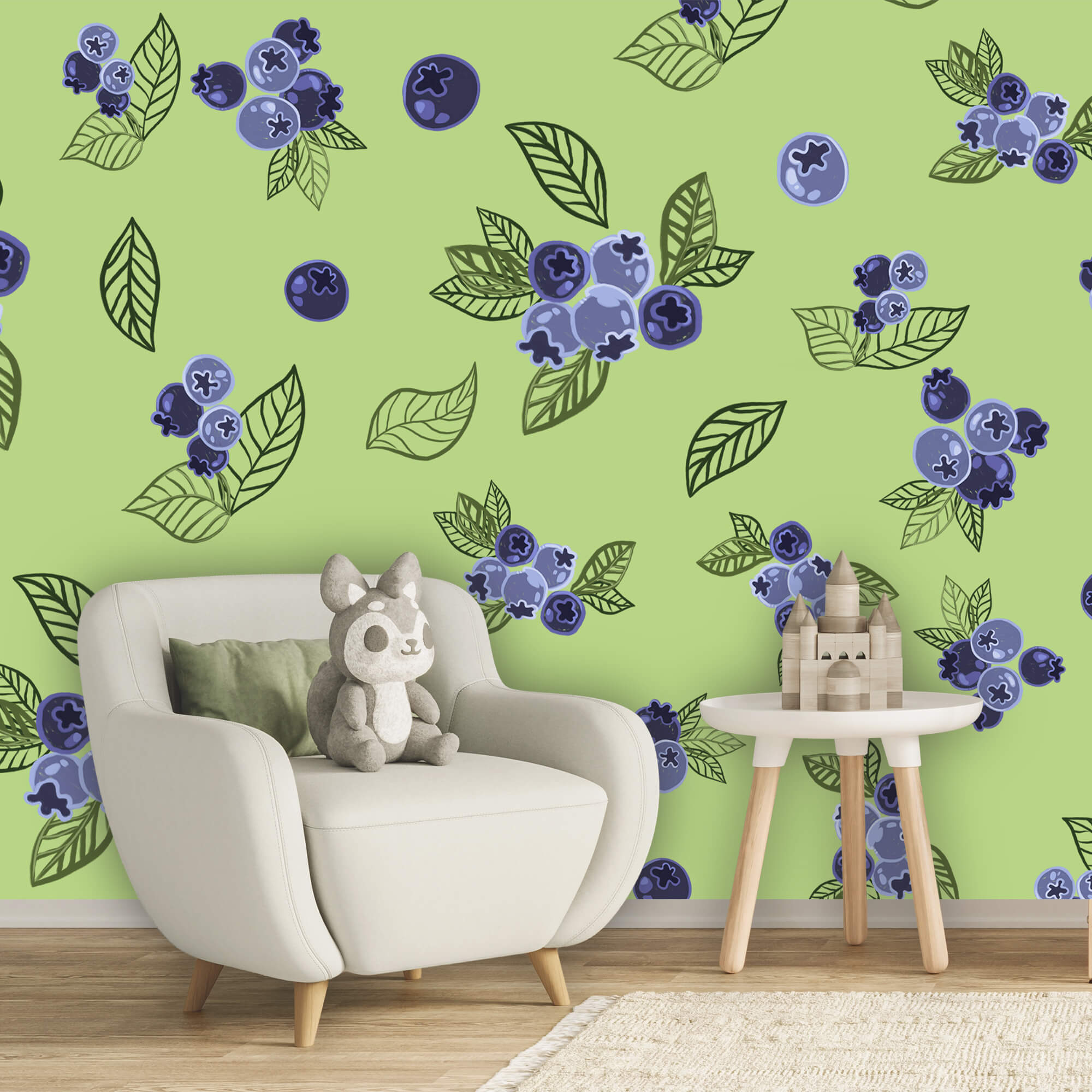 Візерунок із чорниці та листя