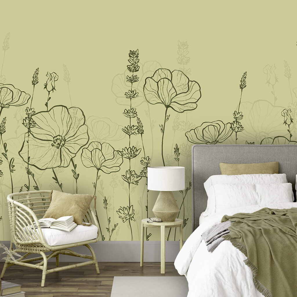 Контурний малюнок квітів Контурний малюнок квітів