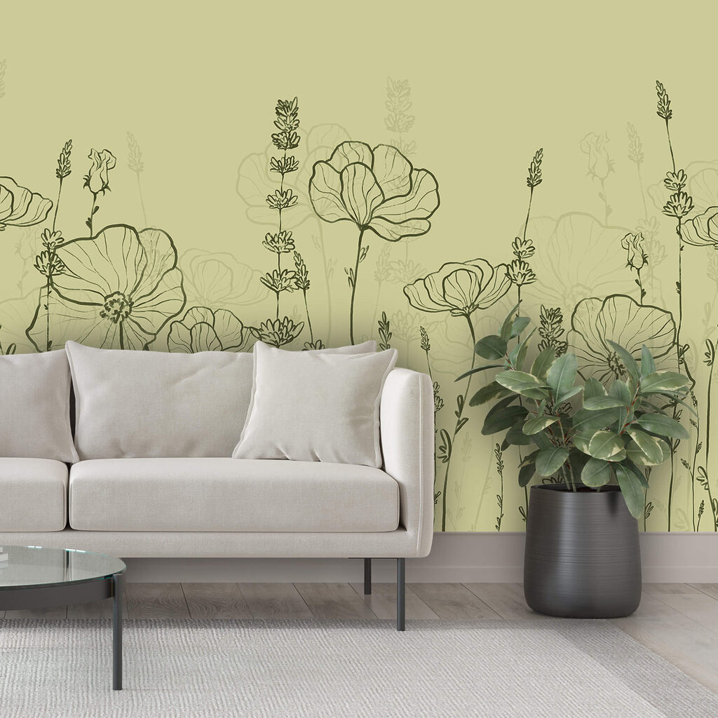 Контурний малюнок квітів Контурний малюнок квітів