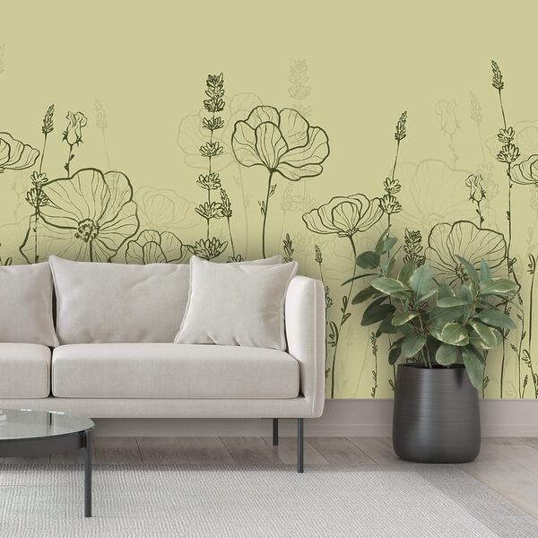 Контурний малюнок квітів Контурний малюнок квітів