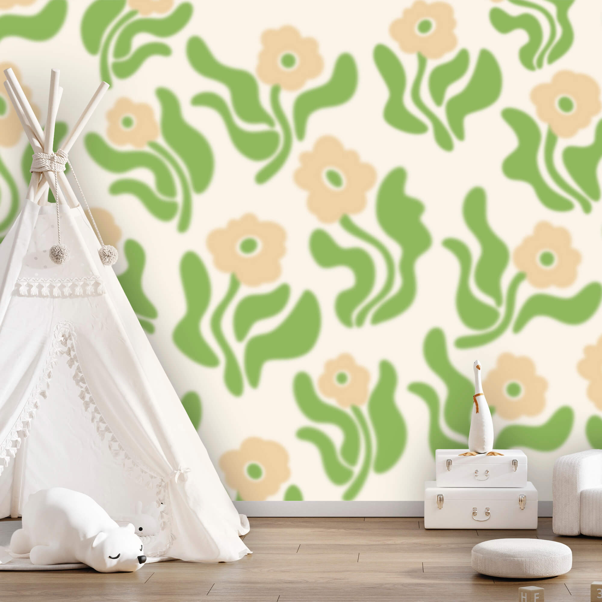 Візерунок із квітів і листя