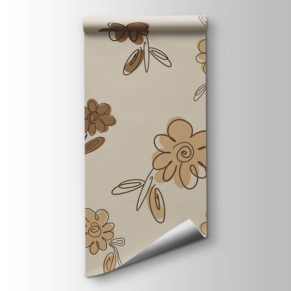 Pattern of flowers on a beige background Pattern of flowers on a beige background