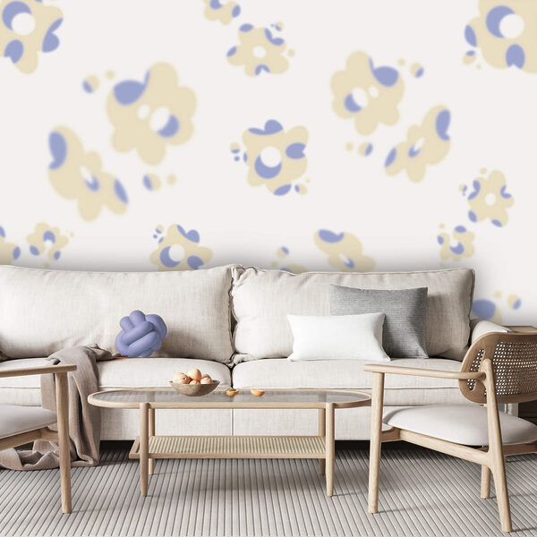 Візерунок із квітів на білому тлі Візерунок із квітів на білому тлі