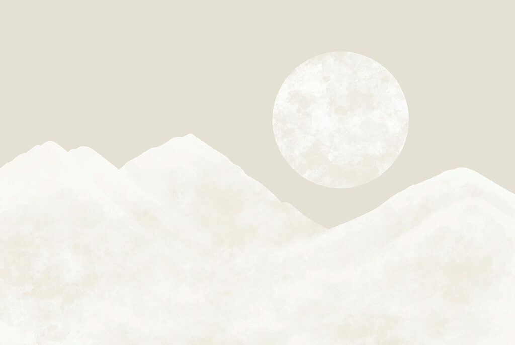 Moon over a mountain