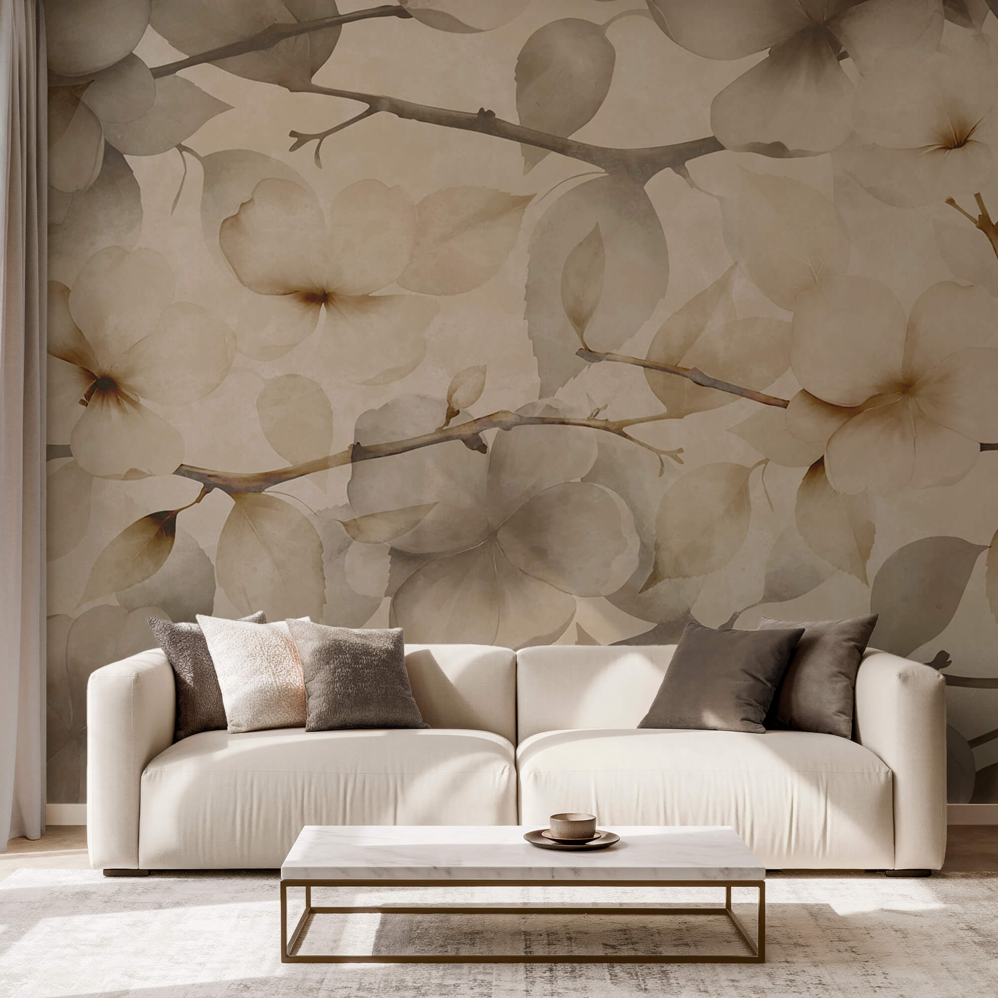 Ніжні квіткові мотиви на стриманому тлі