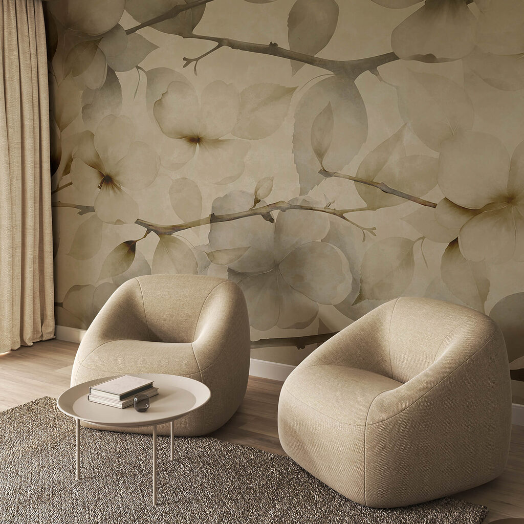 Ніжні квіткові мотиви на стриманому тлі