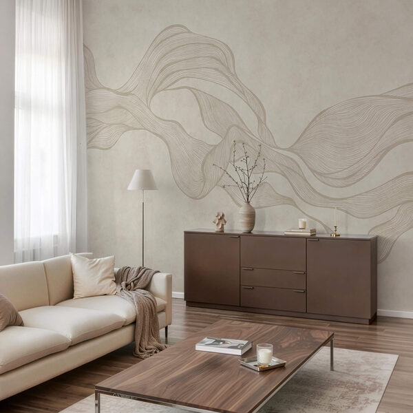 Біло-бежевий хвилястий візерунок Біло-бежевий хвилястий візерунок