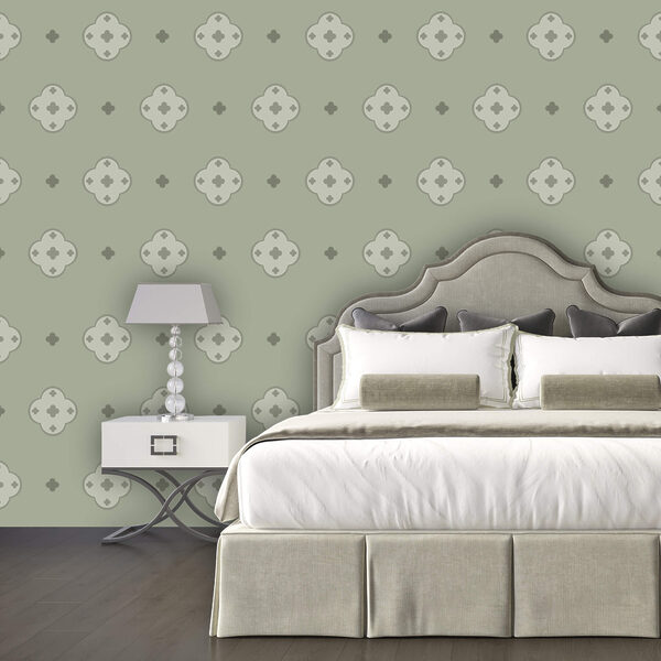 Візерунок із хрестів на зеленому тлі