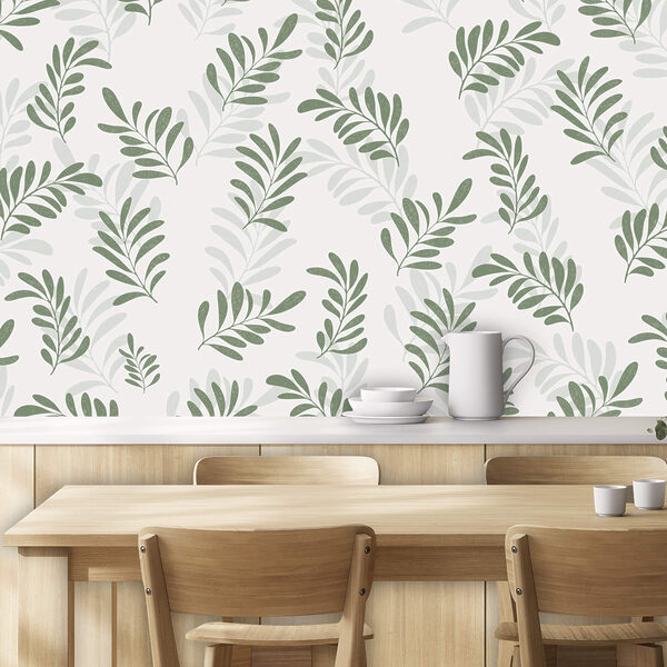 Візерунок з листя на білому тлі