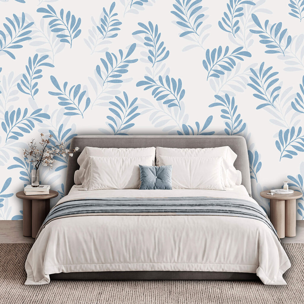 Візерунок із синіх листів