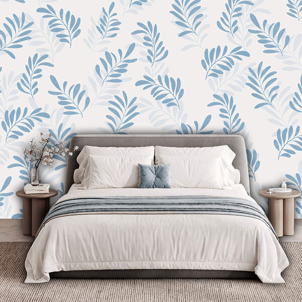 Візерунок із синіх листів