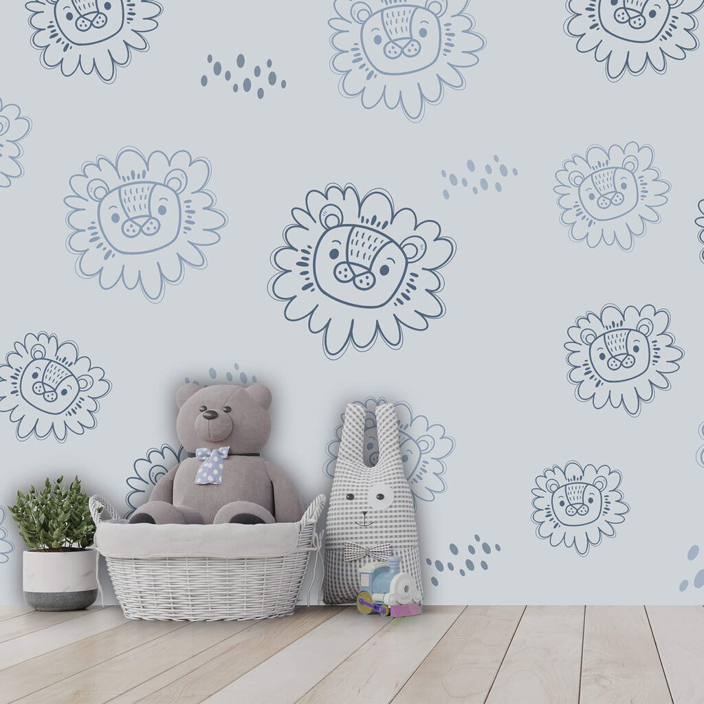 Візерунок із синіх левів