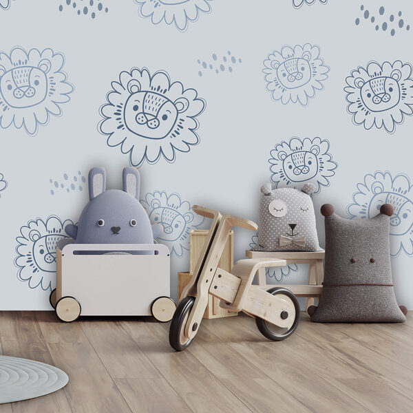 Візерунок із синіх левів