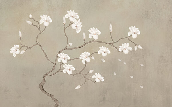 White flowers on a branch White flowers on a branch