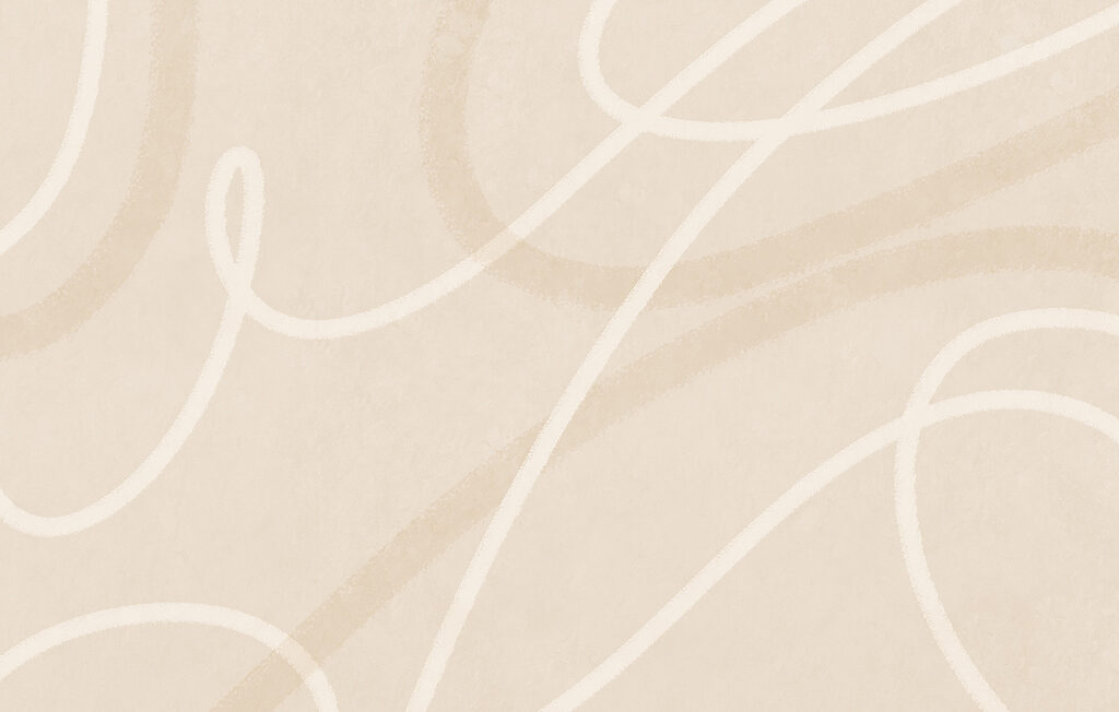 White and tan swirls on a white surface