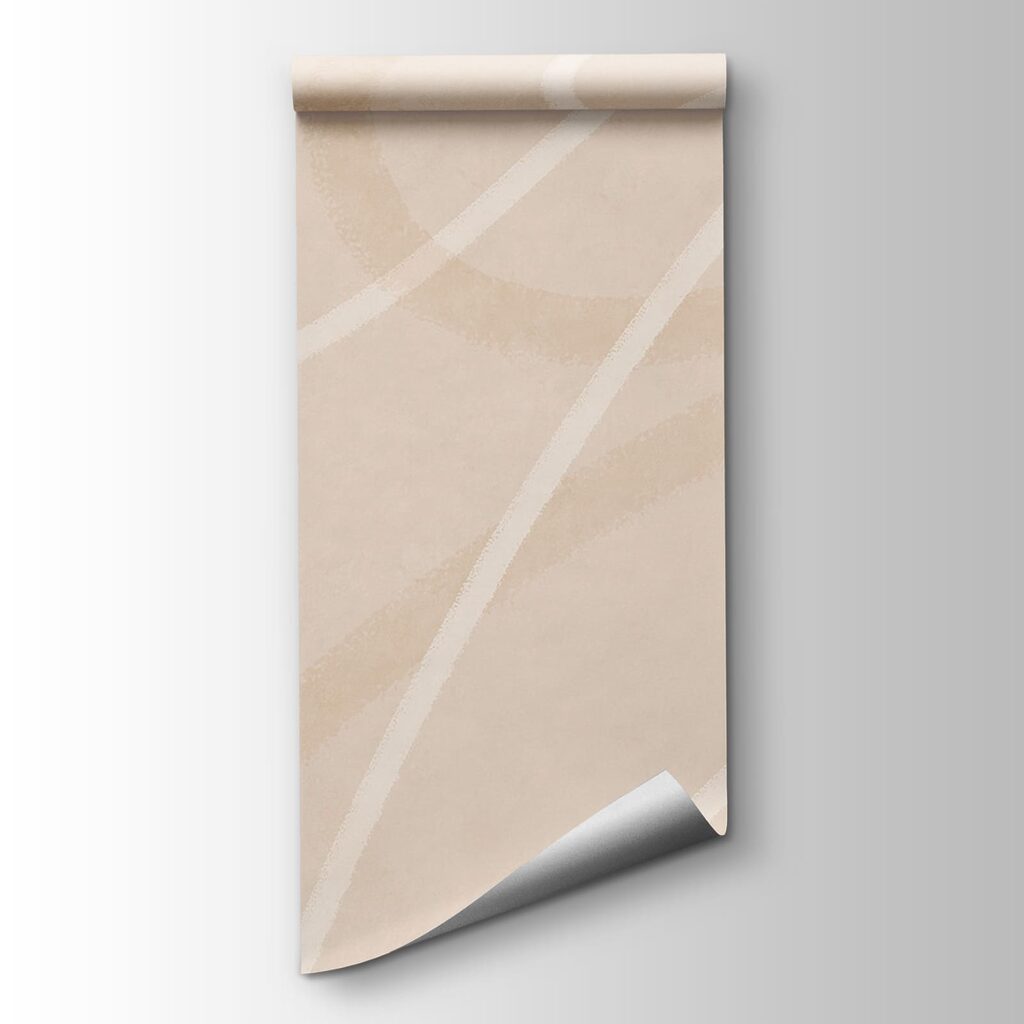 White and tan swirls on a white surface