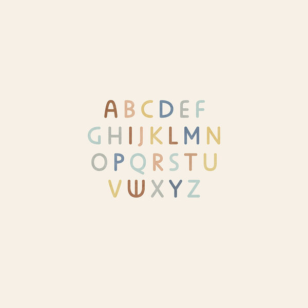 Group of letters on a white background