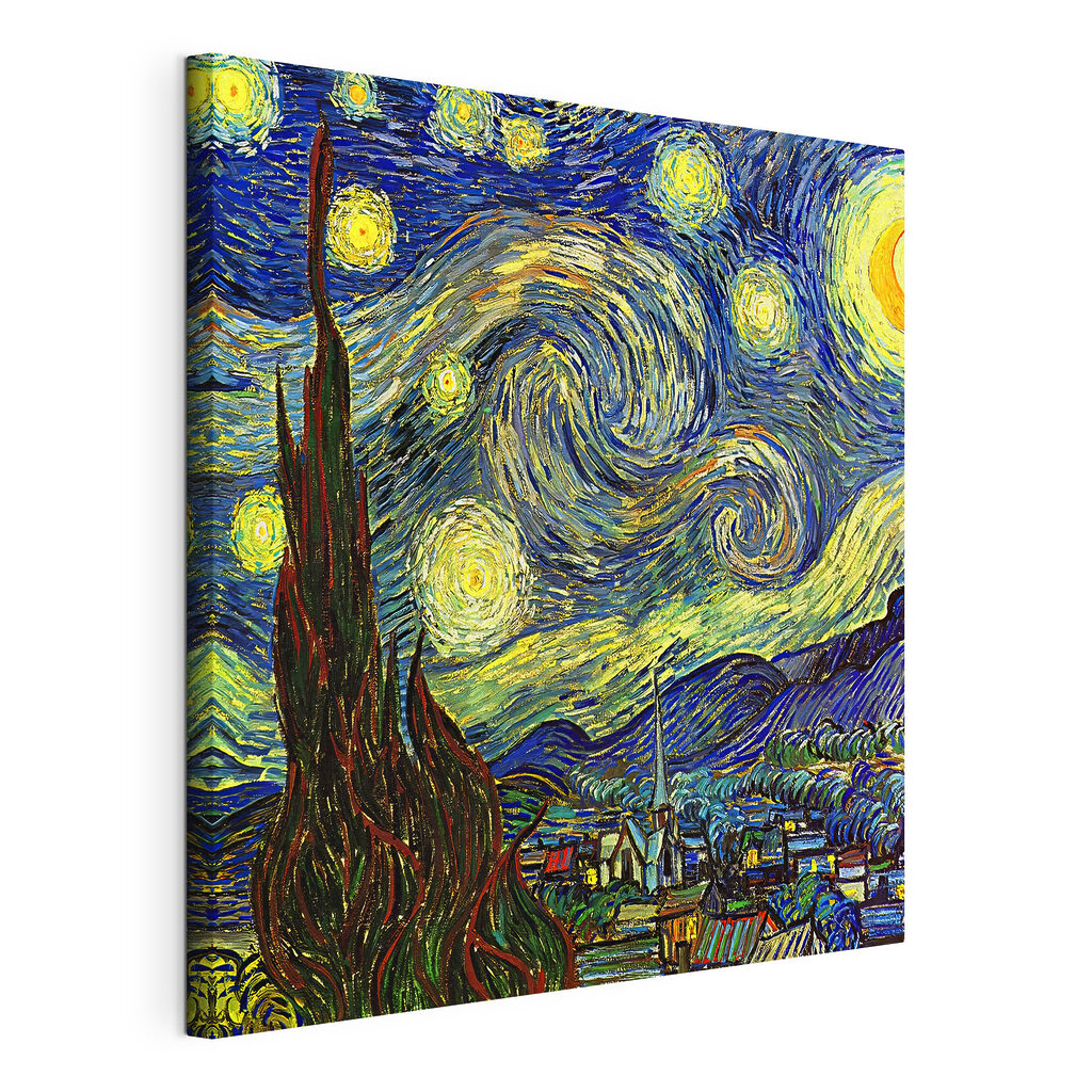 A painting of a starry night A painting of a starry night
