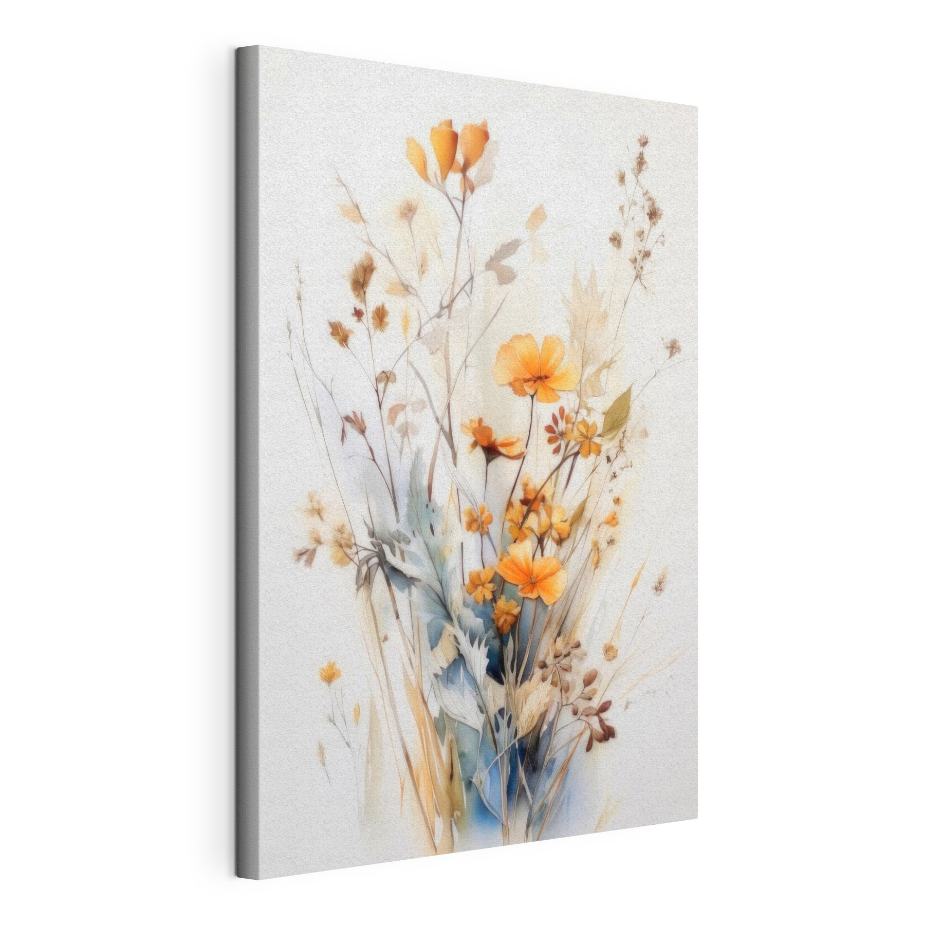 A painting of flowers and leaves A painting of flowers and leaves
