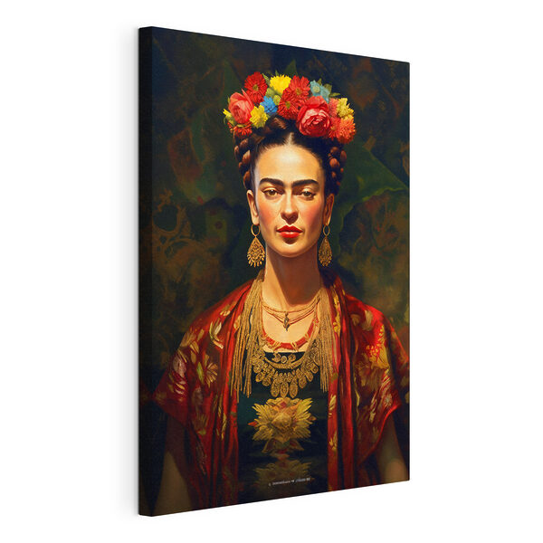 A woman with flowers in her hair
