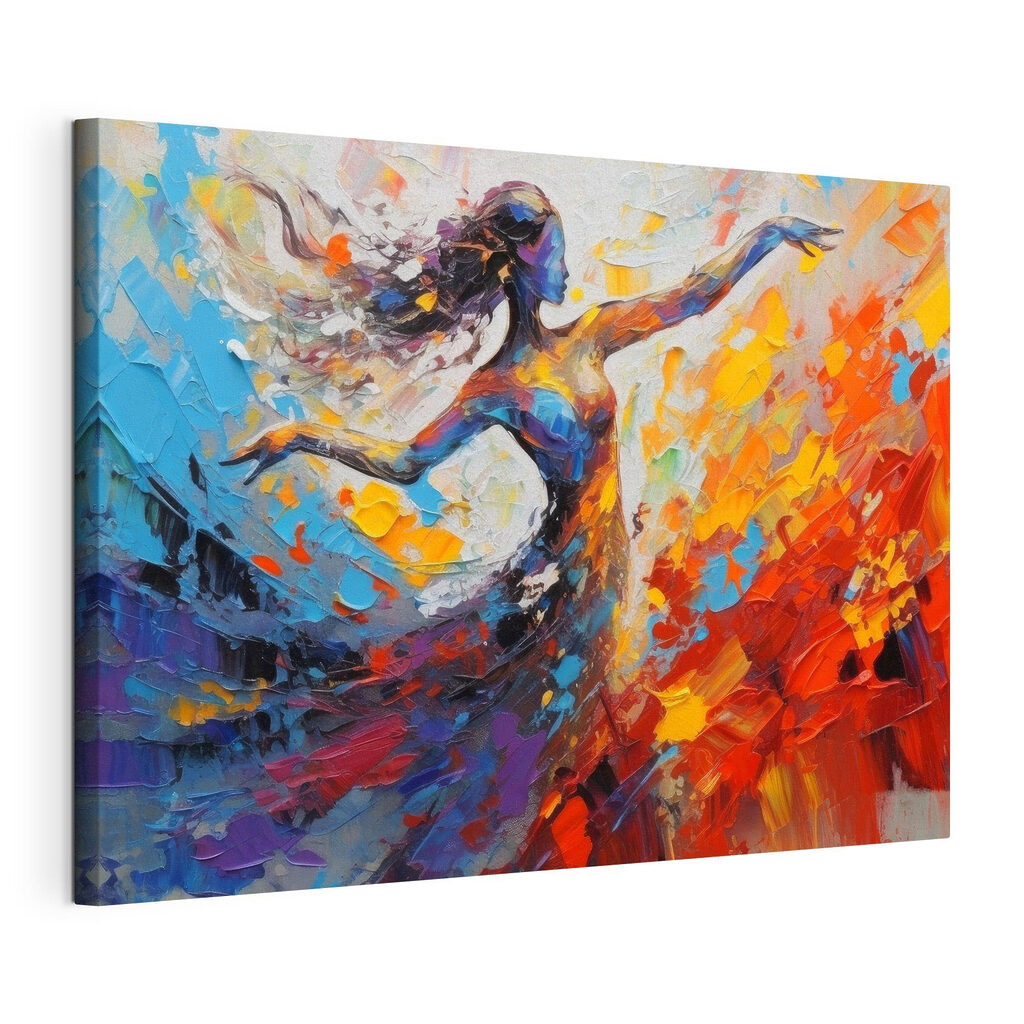 A painting of a woman dancing