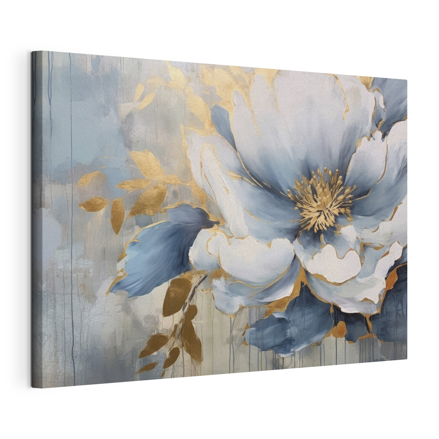 A painting of a flower