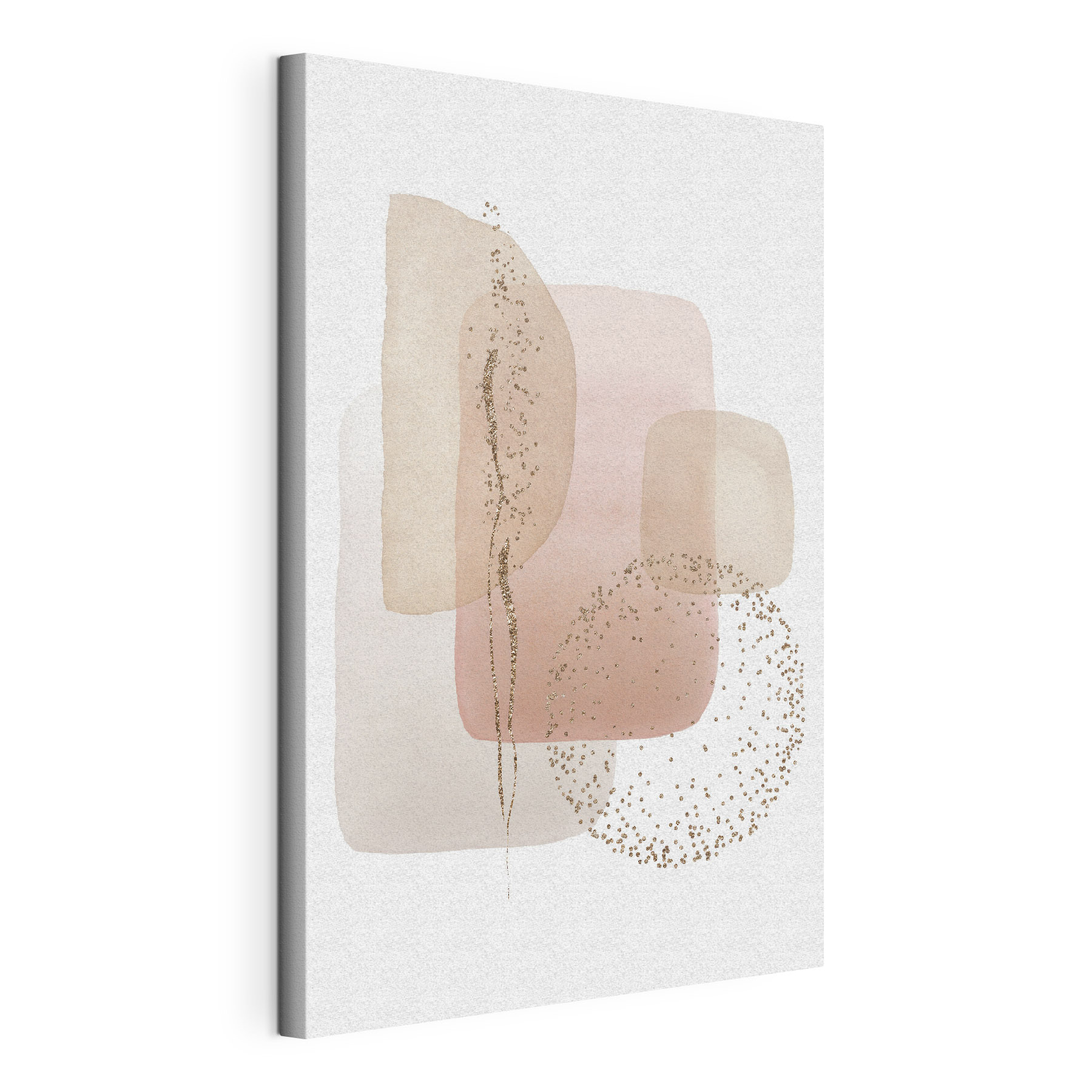A watercolor painting of squares and dots