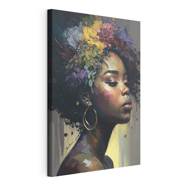 A woman with colorful hair A woman with colorful hair