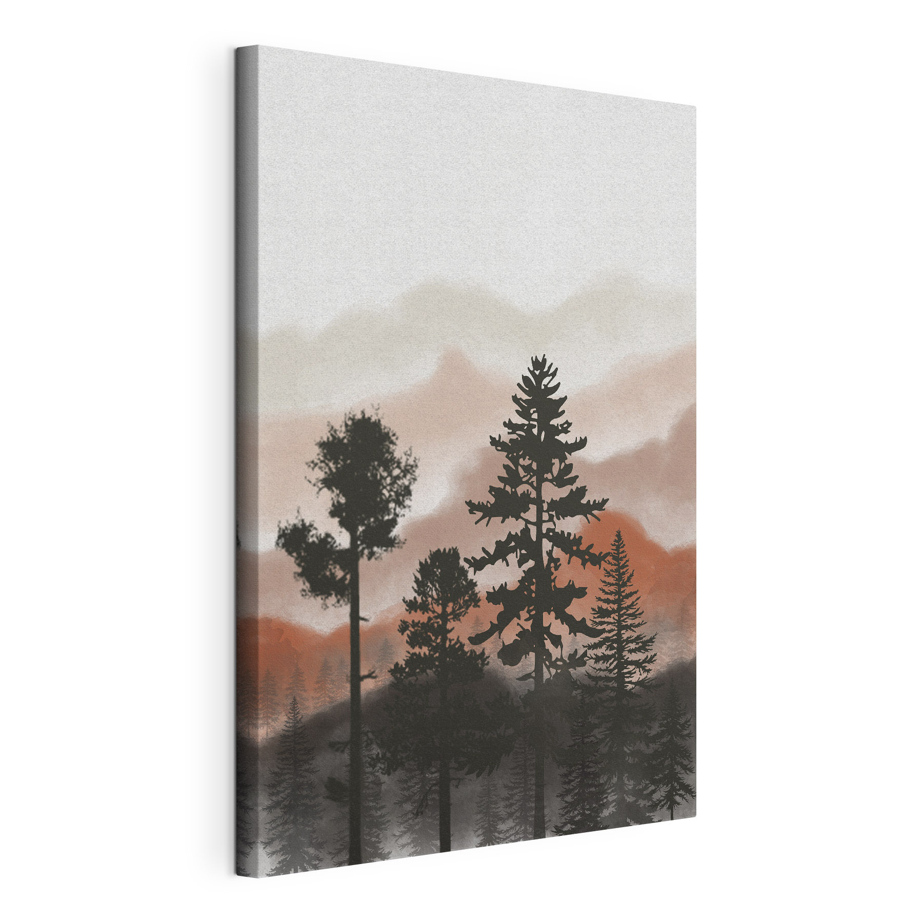 A group of trees in the mountains