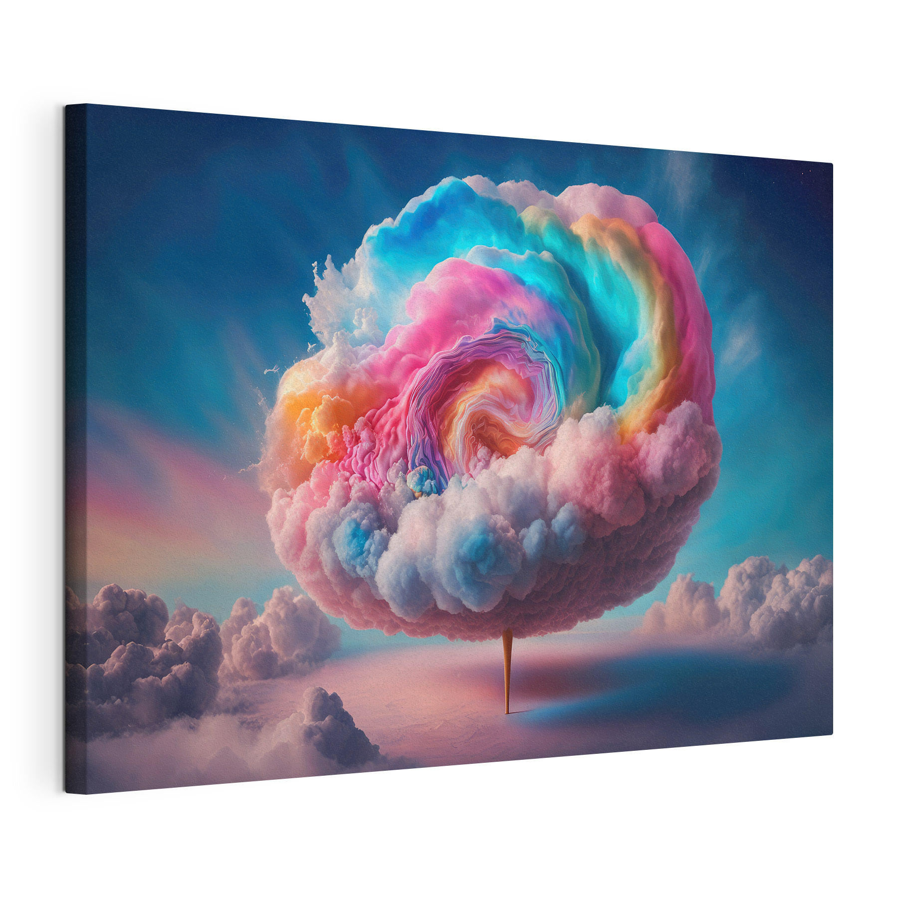 A colorful cloud in the sky