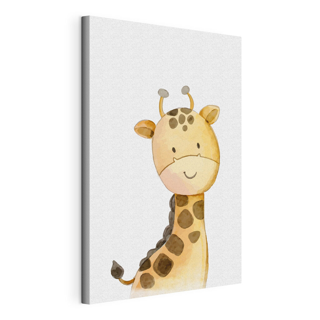 A giraffe with a white background