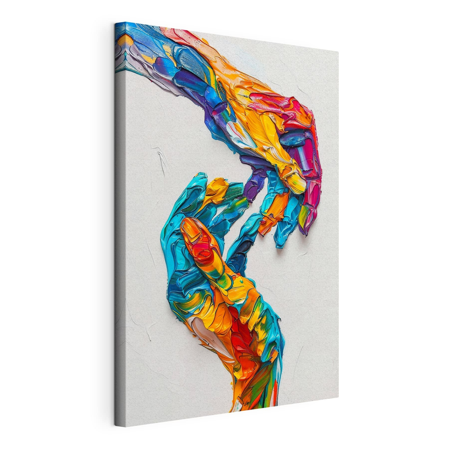 A hand painted with different colors