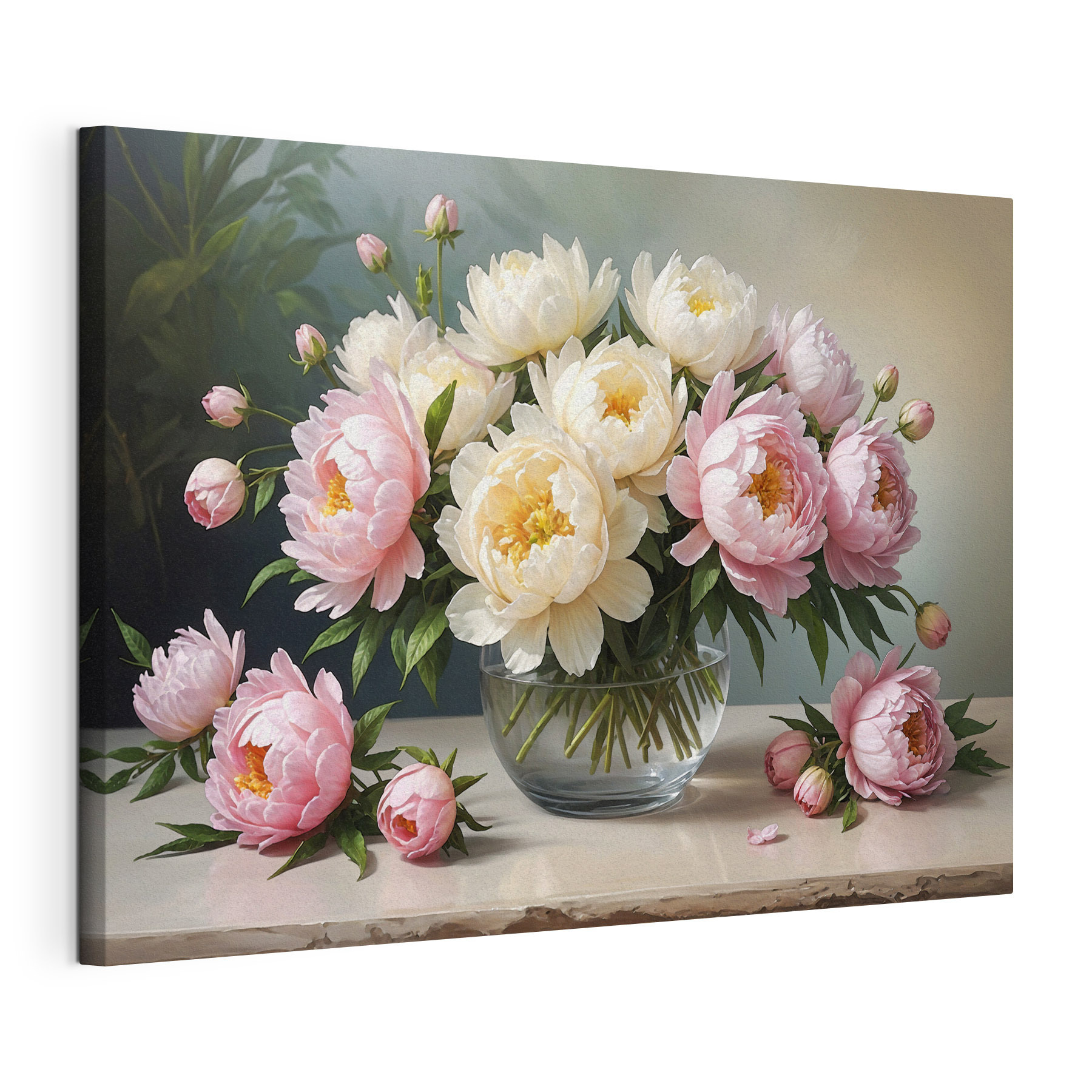 A vase of pink and white flowers