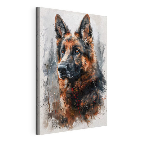 A painting of a dog