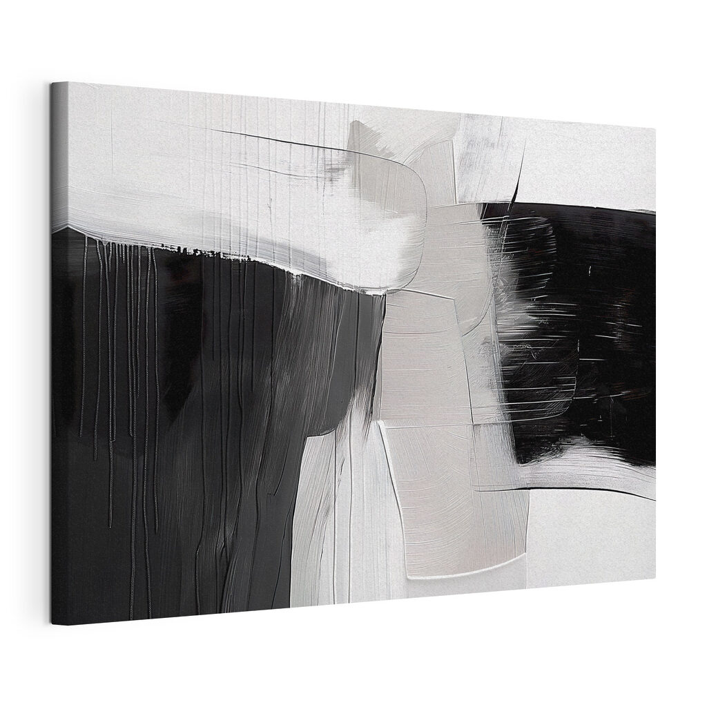 A black and white painting A black and white painting