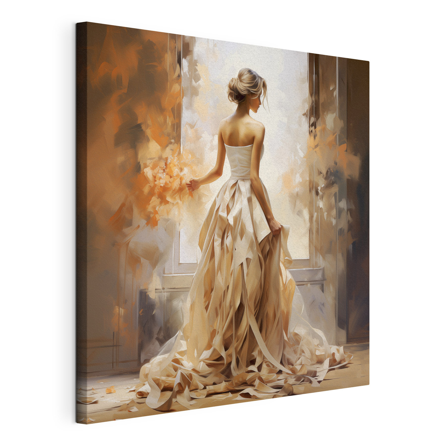 A woman in a dress A woman in a dress