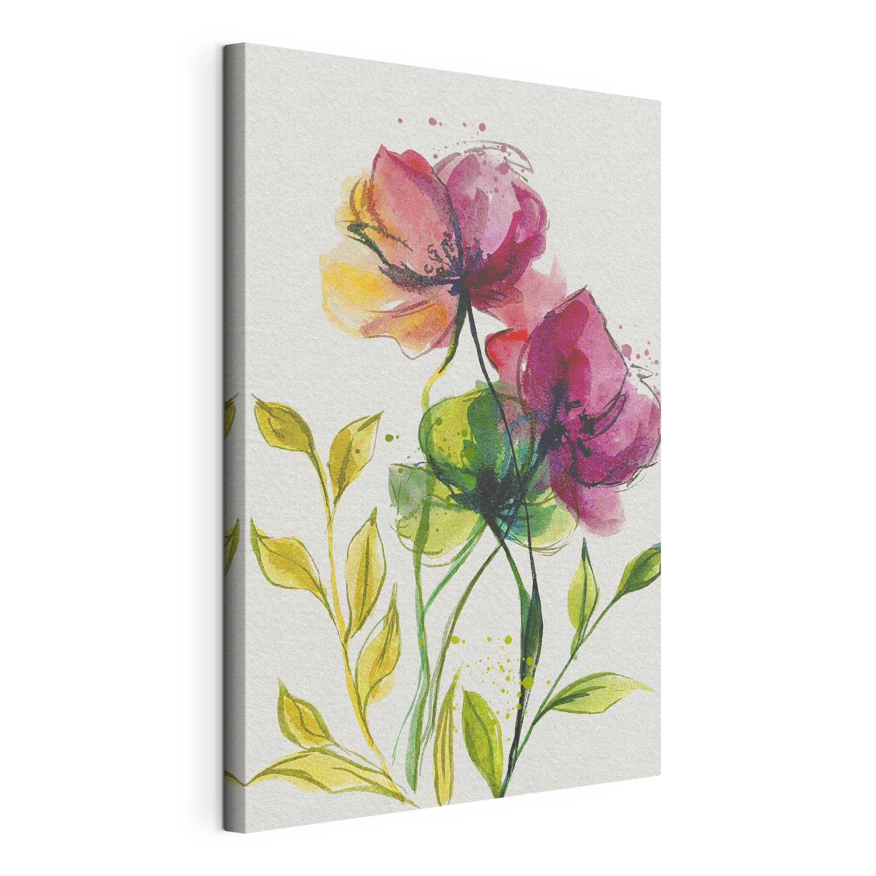 Painting of flowers and leaves Painting of flowers and leaves