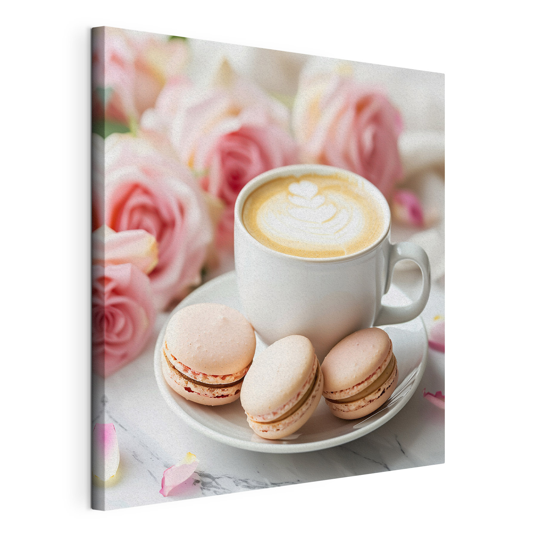 Cup of coffee and cookies on a plate Cup of coffee and cookies on a plate