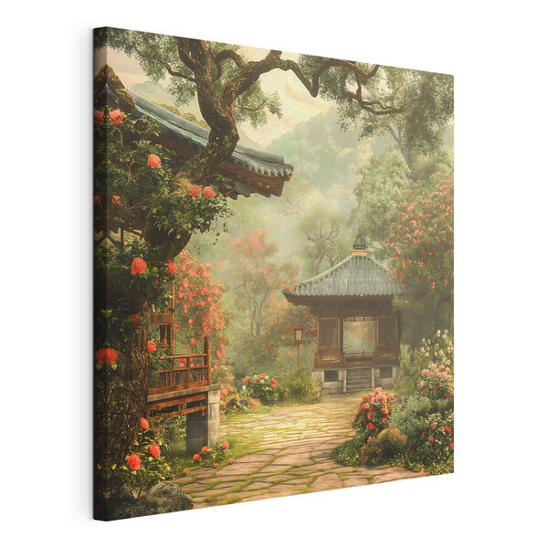 Картина Сад з альтанкою та деревами (Артикул: s39773) Картина Картина Сад з альтанкою та деревами (Артикул: s39773)