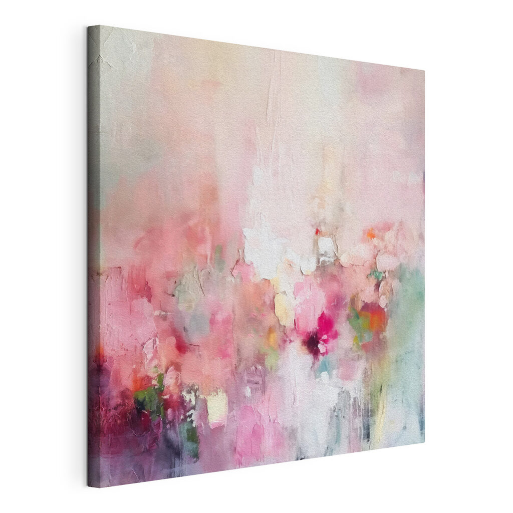 Painting of flowers on a white surface Painting of flowers on a white surface