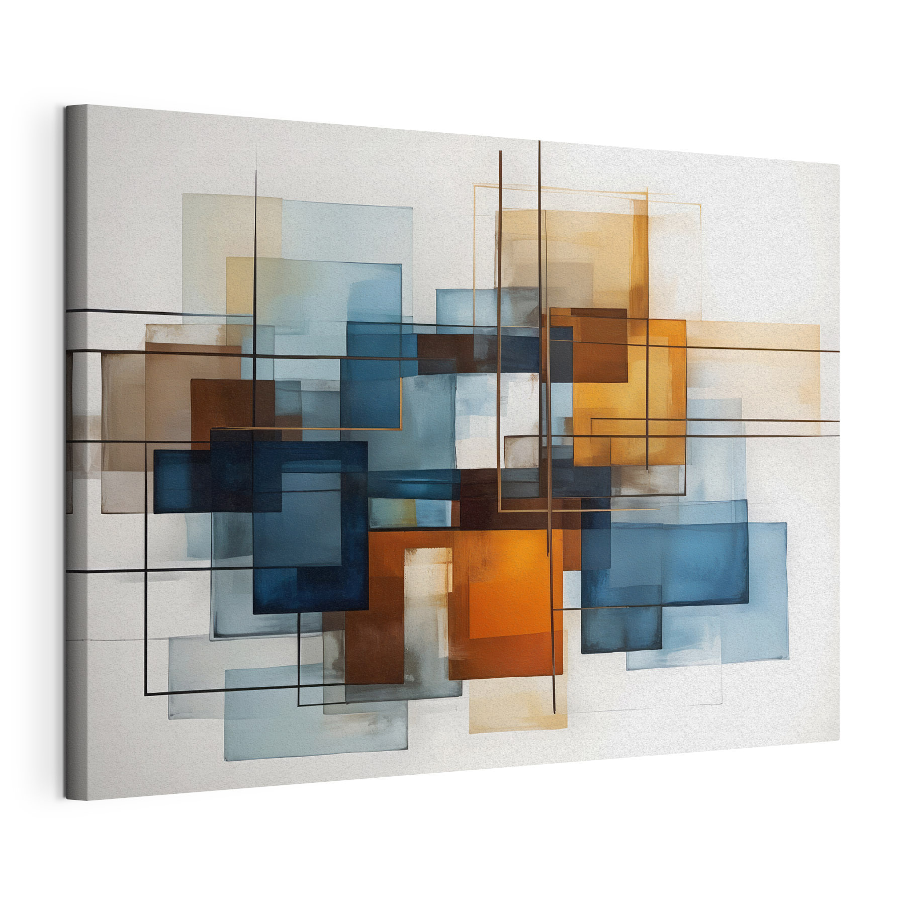 Painting of squares and lines