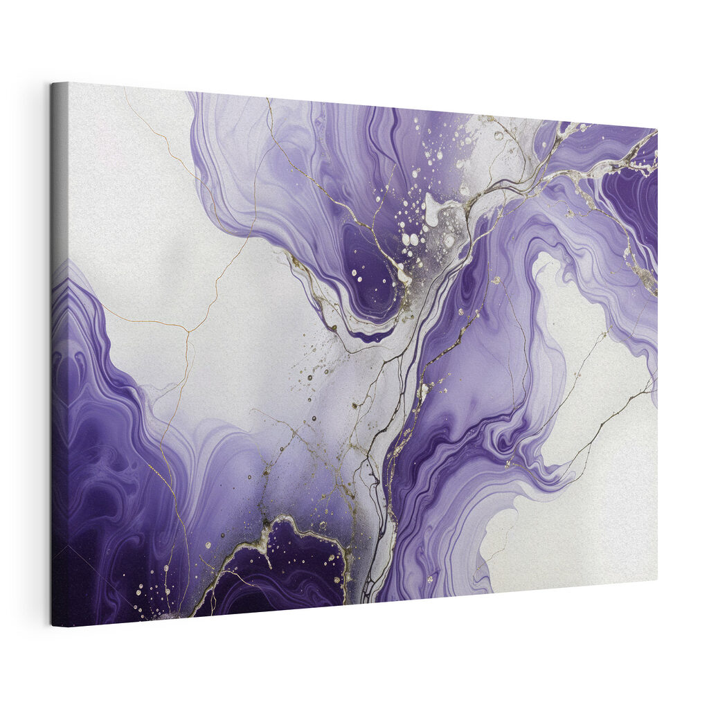 Lavender swirls with metallic veins