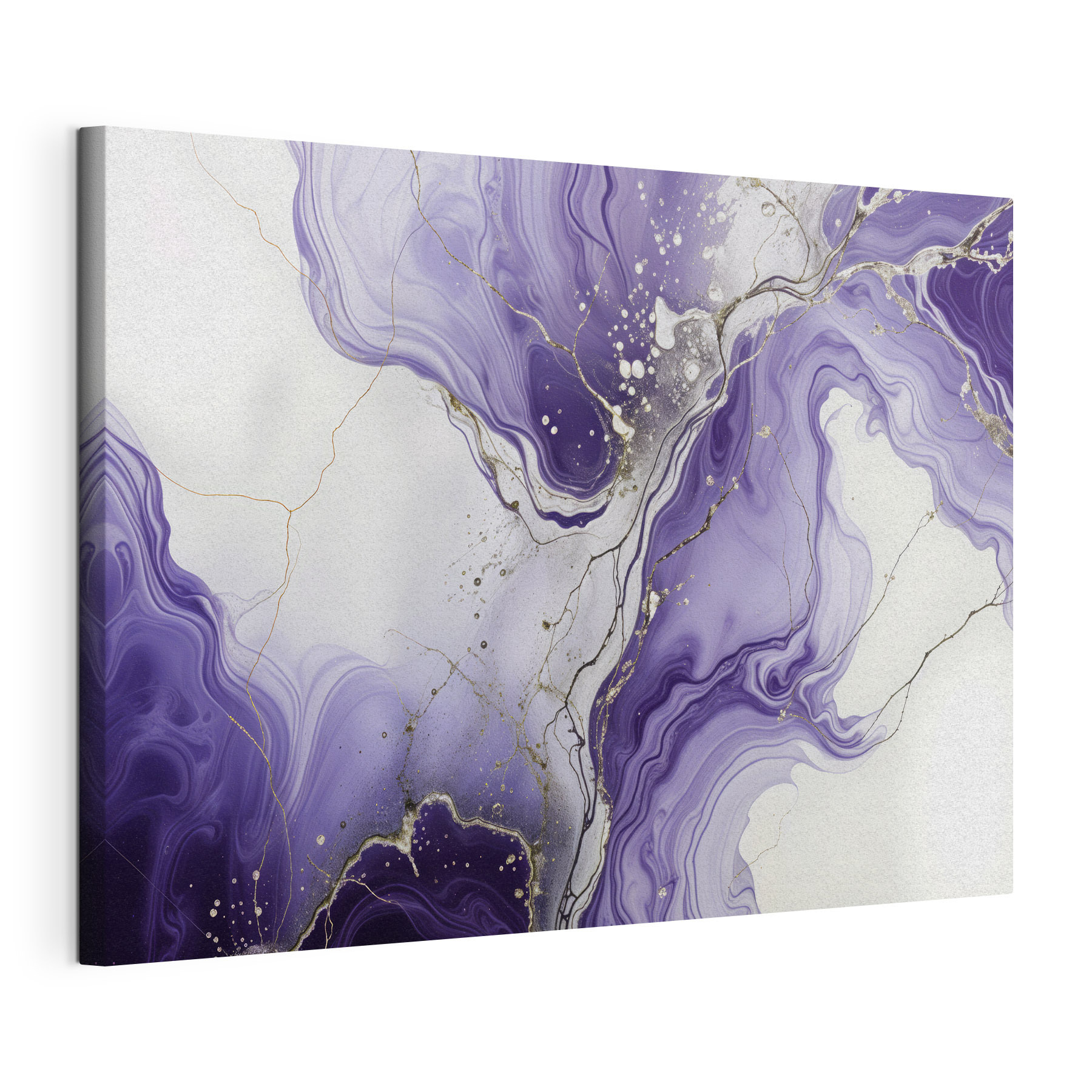 Lavender swirls with metallic veins